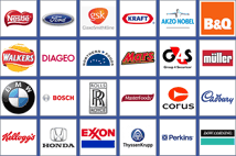 Logos einiger Firmen, die ihr Computerzubehör mit den Armagard Gehäusen schützt.